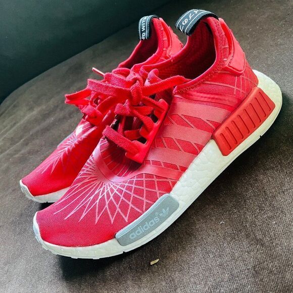 NEW Adidas NMD R1 runner w Lush Red White S79385 38 2/3 EUR - Picture 10 of 14